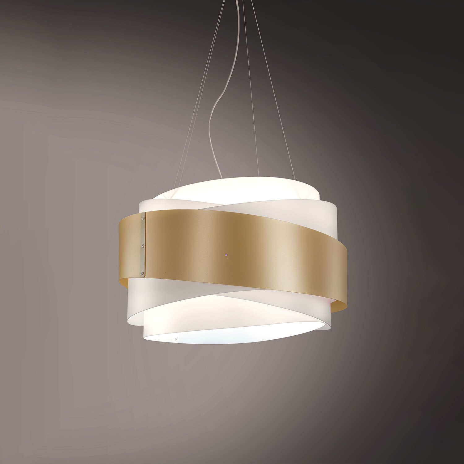 Lampadario Moderno Bea Polilux ® New Gold E Metallo Cromo 3 Luci E27 BEA/S3/60/NGLD
