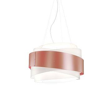 Sospensione Moderna Bea Polilux ® Rame E Metallo Cromo 1 Luce E27 D60Cm