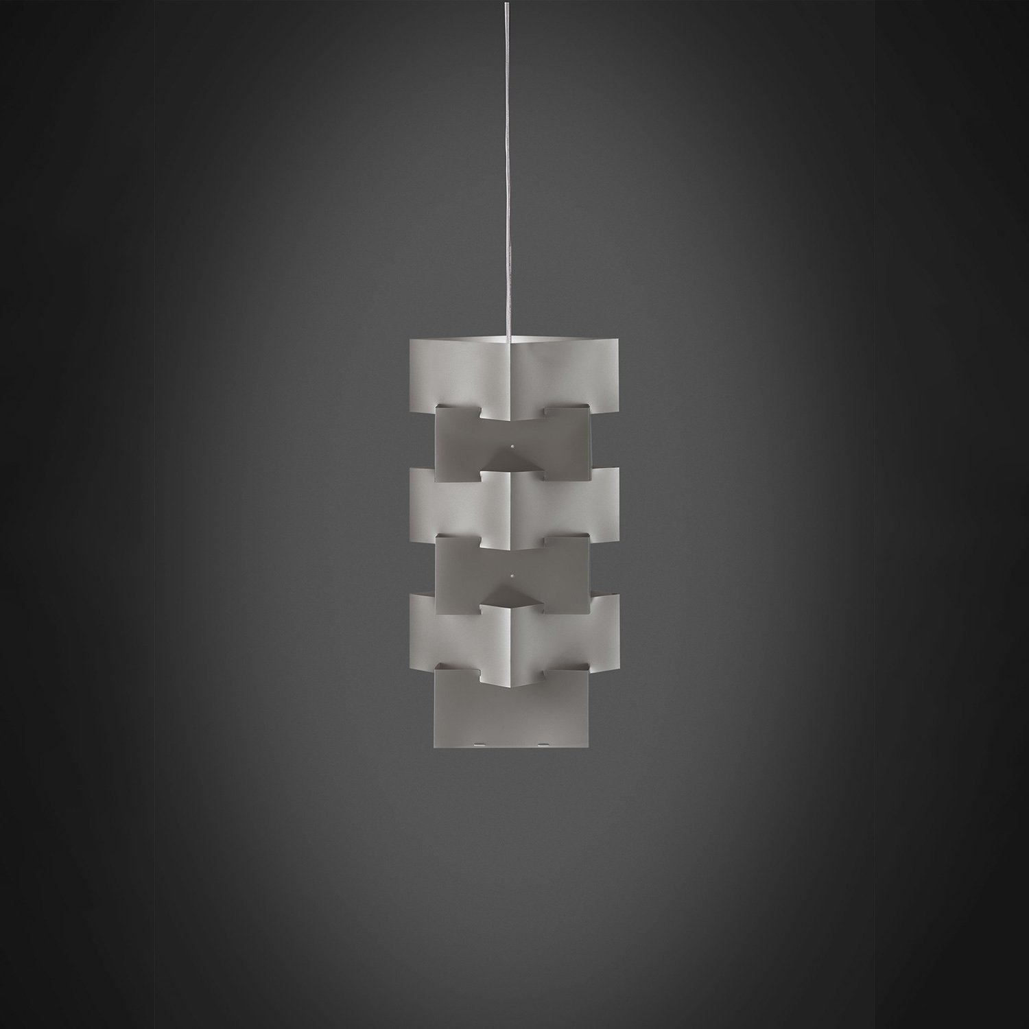 Sospensione Moderna Building Polilux ® Argento E Metallo Cromo 1 Luce E27 BLD/S/36/SVR