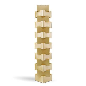 Piantana Moderna Building Polilux ® New Gold E Metallo Bianco 3 Luci E27