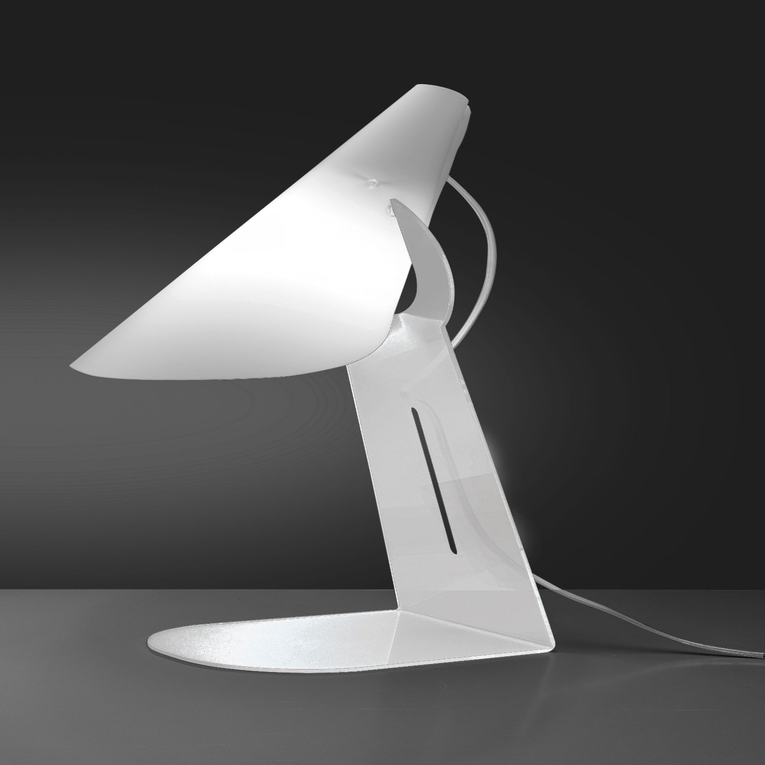 Lampada Da Scrivania Moderna Calle Polilux ® Satinato E Metallo 1 Luce E14 CA/L/W/SA