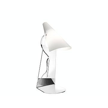 Lampada Da Scrivania Moderna Calle Polilux ® Trasparente E Metallo 1 Luce E14