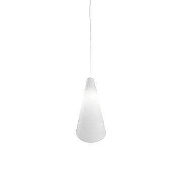 Sospensione Moderna Calle Polilux ® Bianco E Metallo Cromo 1 Luce E27