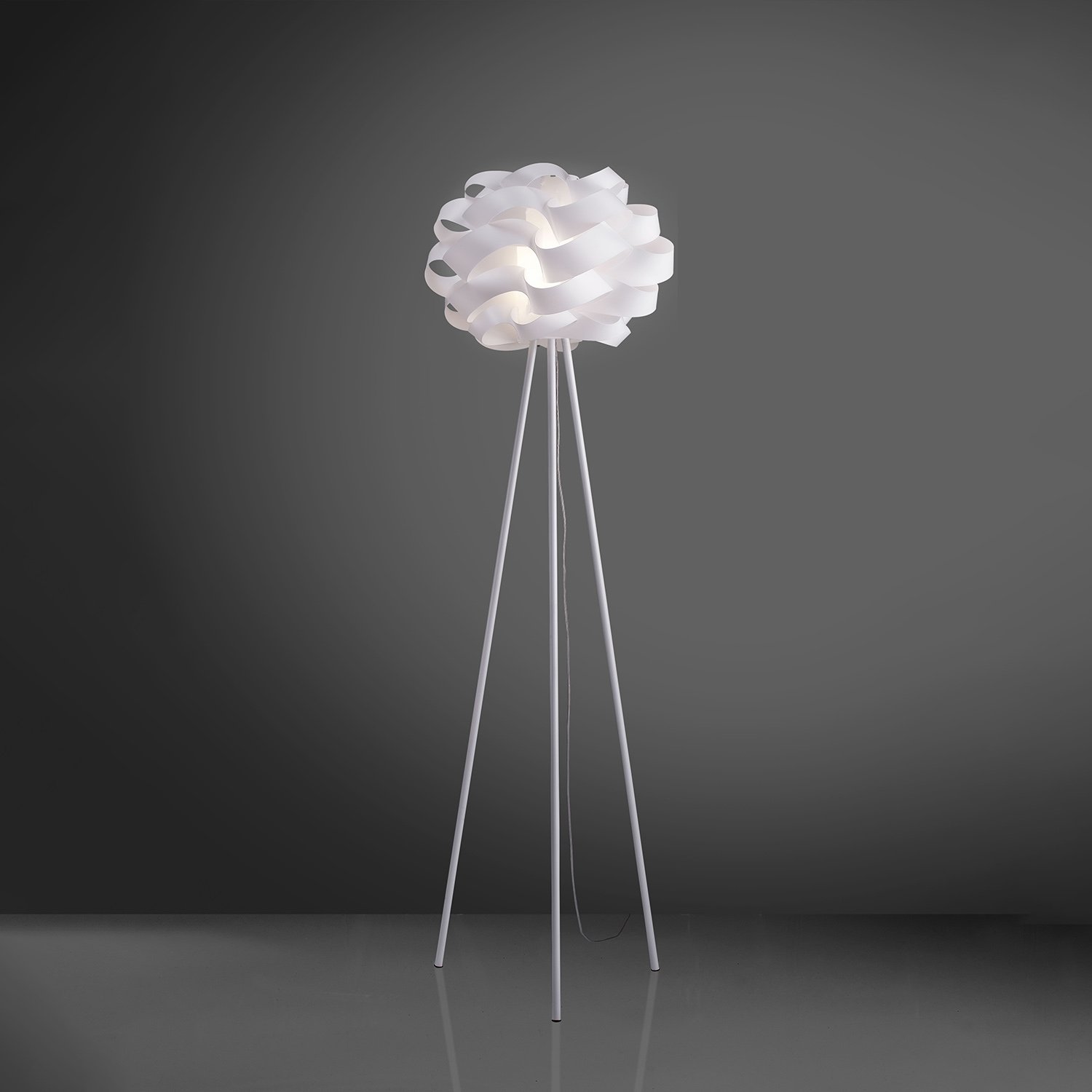 Piantana Moderna 3 Piedi Cloud Polilux ® Bianco E Metallo 1 Luce E27 CLO/3P/160/W