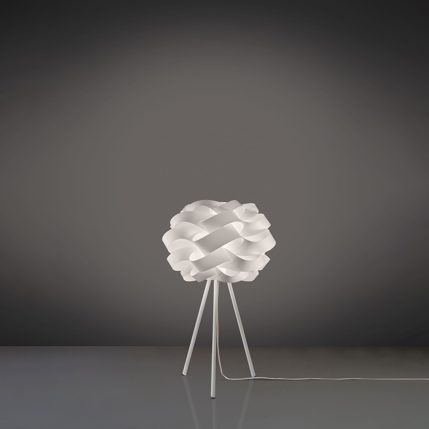 Lampada Da Scrivania-Ufficio Moderna Cloud Polilux ® Bianco E Metallo 1 Luce E27 CLO/3P/63/W