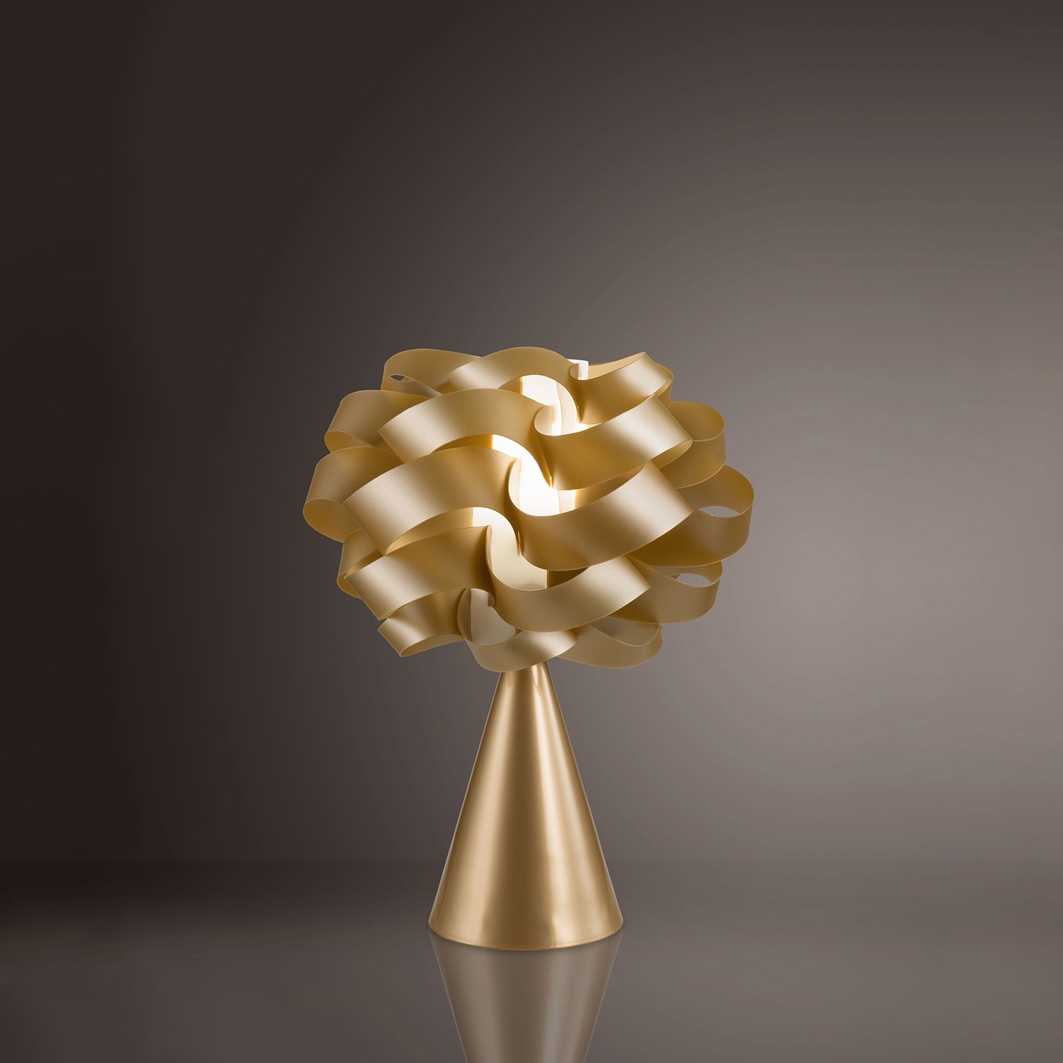 Lampada Da Scrivania-Ufficio Moderna Cloud Polilux ® New Gold 1 Luce E14 CLO/LC/30/NGLD