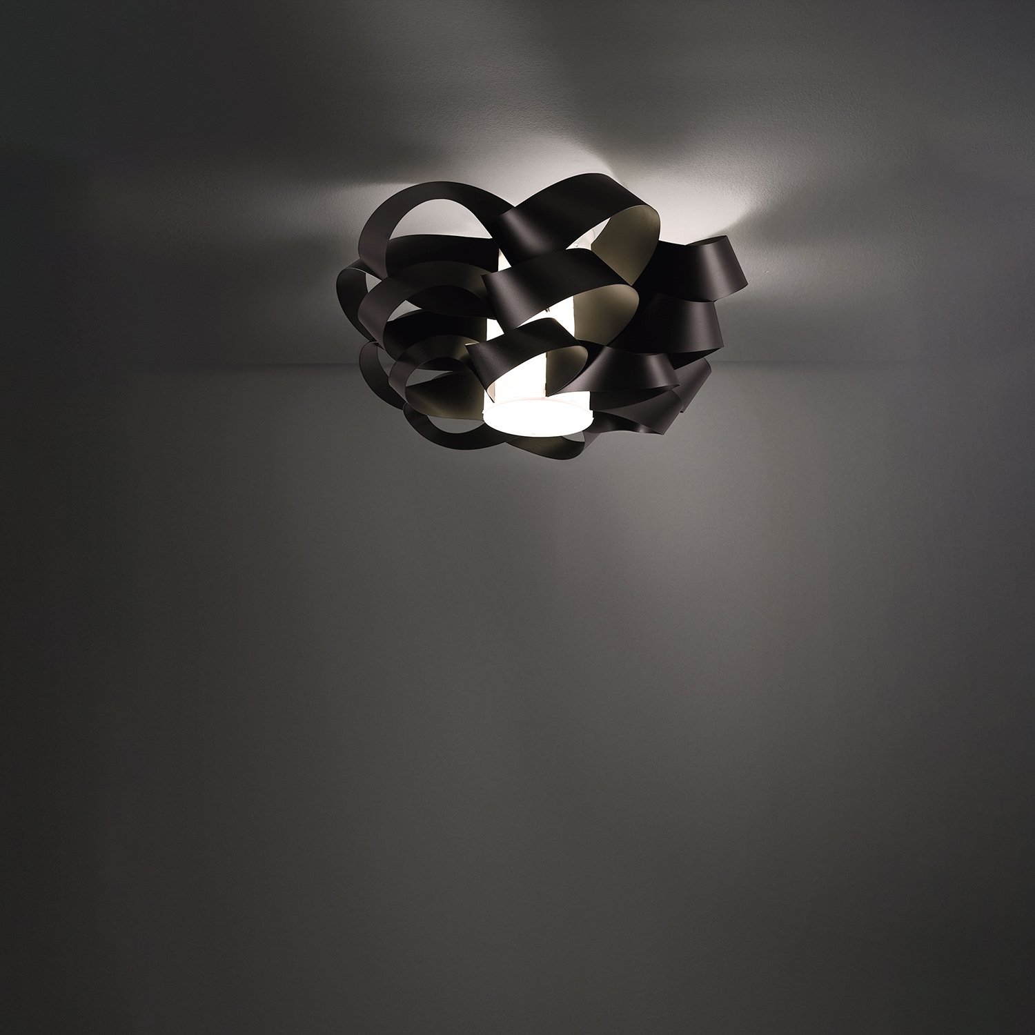 Plafoniera Moderna Cloud Polilux ® Nero 1 Luce E27 D50Cm CLO/P/50/NE