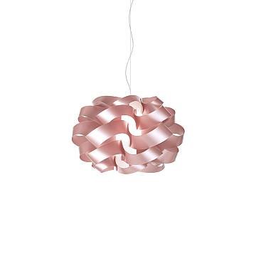 Lampadario Moderno Cloud Polilux ® Pink Metal E Metallo Cromo 5 Luci E27
