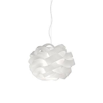 Sospensione Moderna Cloud Polilux ® Bianco E Metallo Cromo 1 Luce E14