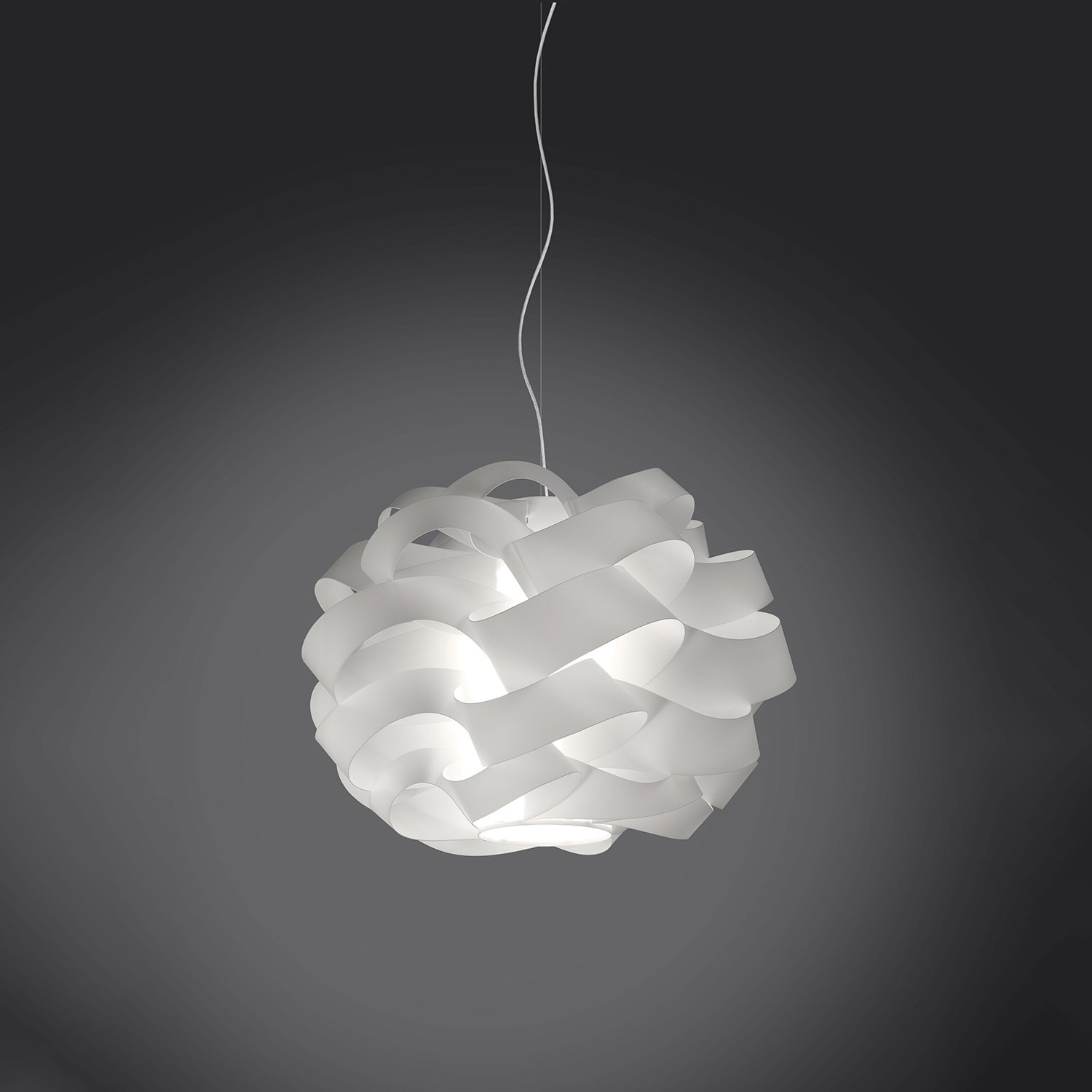 Sospensione Moderna Cloud Polilux ® Bianco E Metallo Cromo 1 Luce E14 CLO/S/30/W
