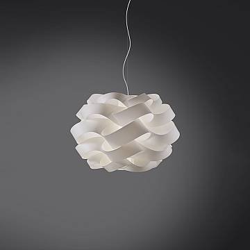 Sospensione Moderna Cloud Polilux ® Bianco E Metallo Cromo 1 Luce E27