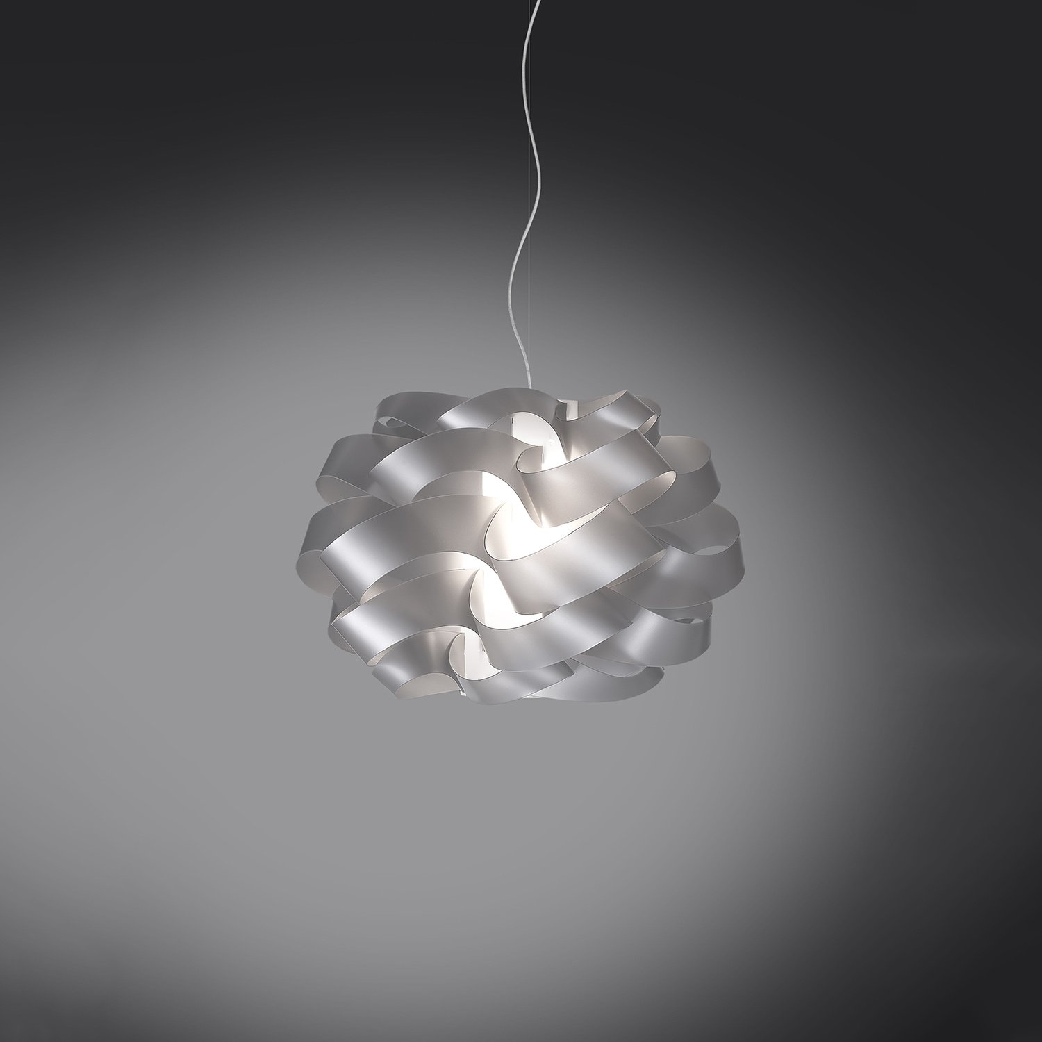 Sospensione Moderna Cloud Polilux ® Argento E Metallo Cromo 1 Luce E27 D.50Cm CLO/S/50/SVR