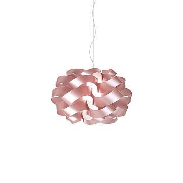 Lampadario Moderno Cloud Polilux ® Pink Metal E Metallo Cromo 3 Luci E27