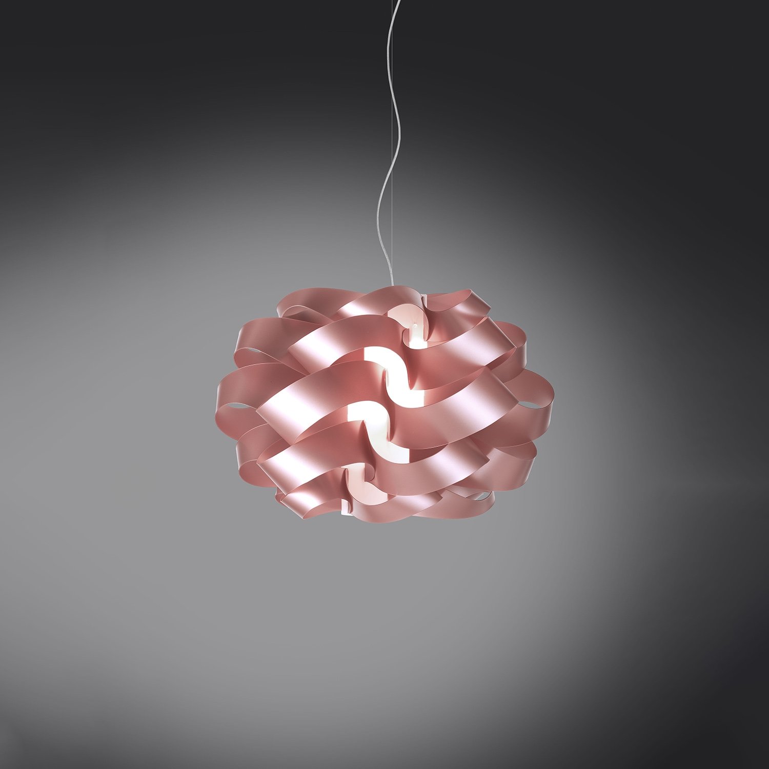 Lampadario Moderno Cloud Polilux ® Pink Metal E Metallo Cromo 3 Luci E27 CLO/S/75/PKM