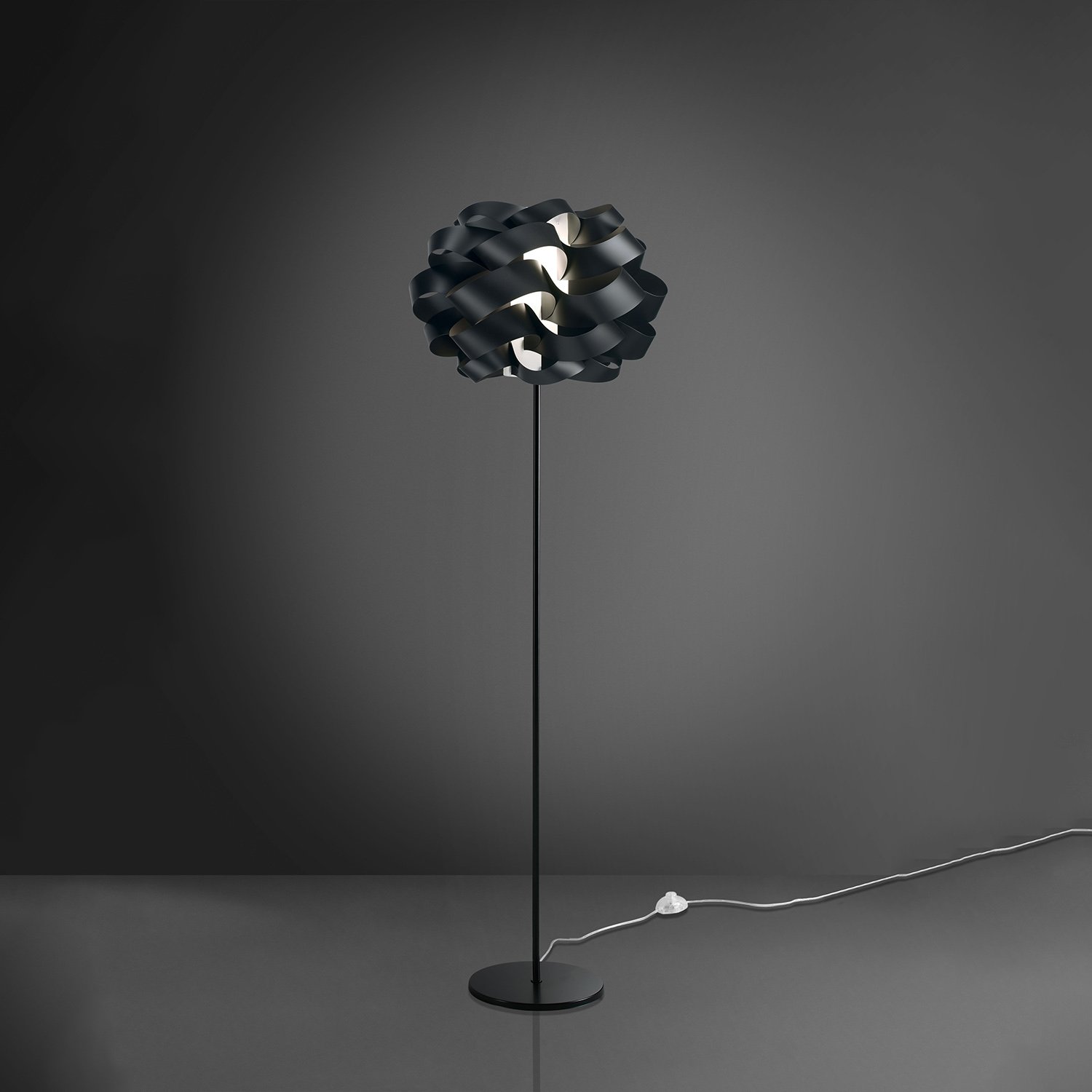 Piantana Moderna Cloud Polilux ® Nero E Metallo 1 Luce E27 CLO/T/170/NE
