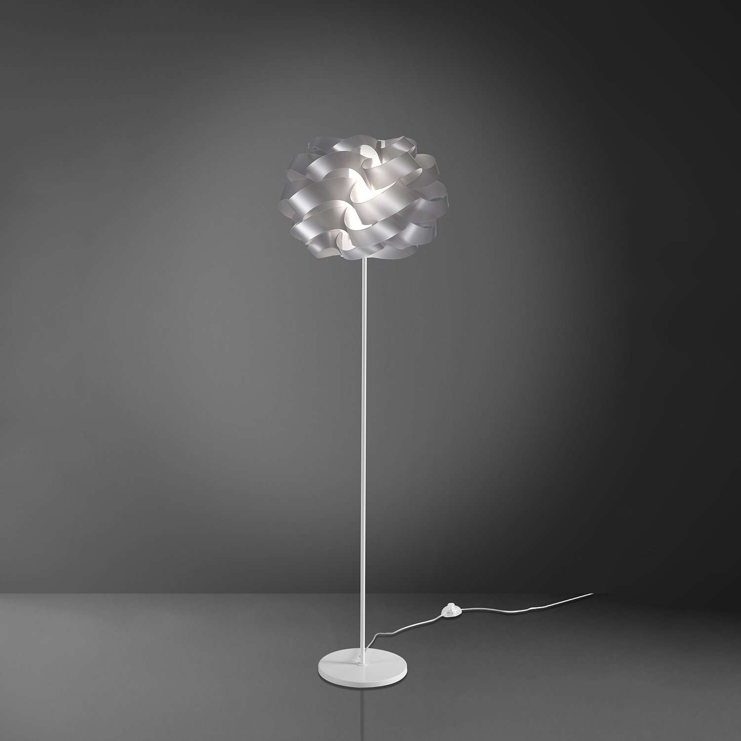 Piantana Moderna Cloud Polilux ® Argento E Metallo 1 Luce E27 CLO/T/170/SVR
