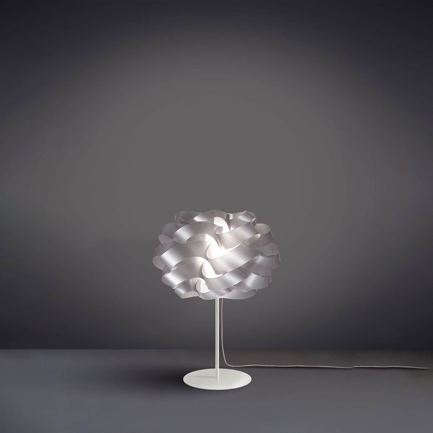 Lampada Da Scrivania Moderna Cloud Polilux ® Argento E Metallo 1 Luce E14 CLO/T/35/SVR