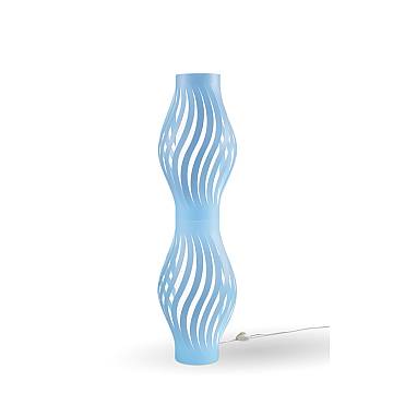 Piantana Moderna Helios Polilux ® Blu Pastello 2 Luci E27 H123Cm