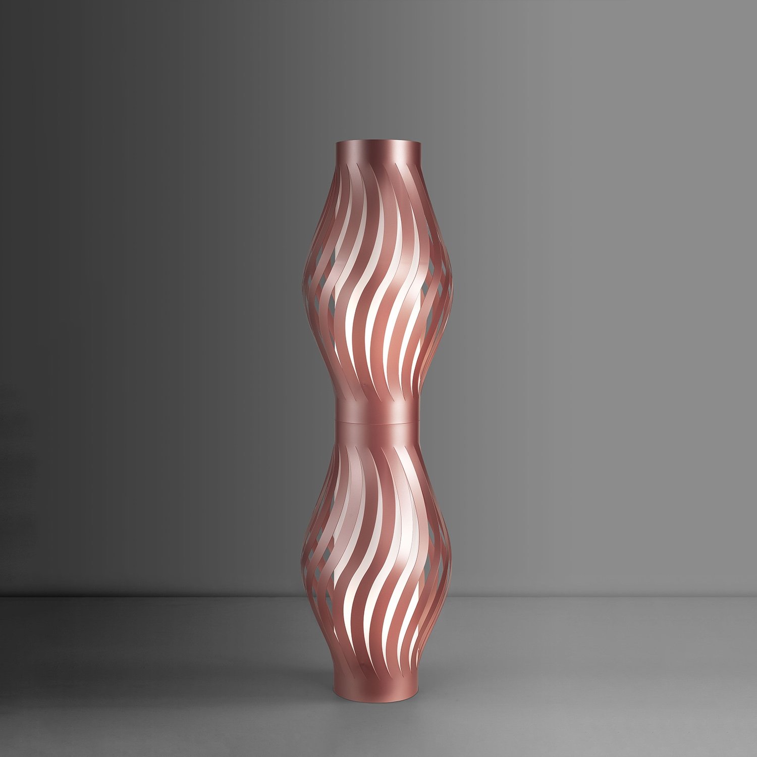 Piantana Moderna Helios Polilux ® Pink Metal 2 Luci E27 H123Cm D123T/PKM
