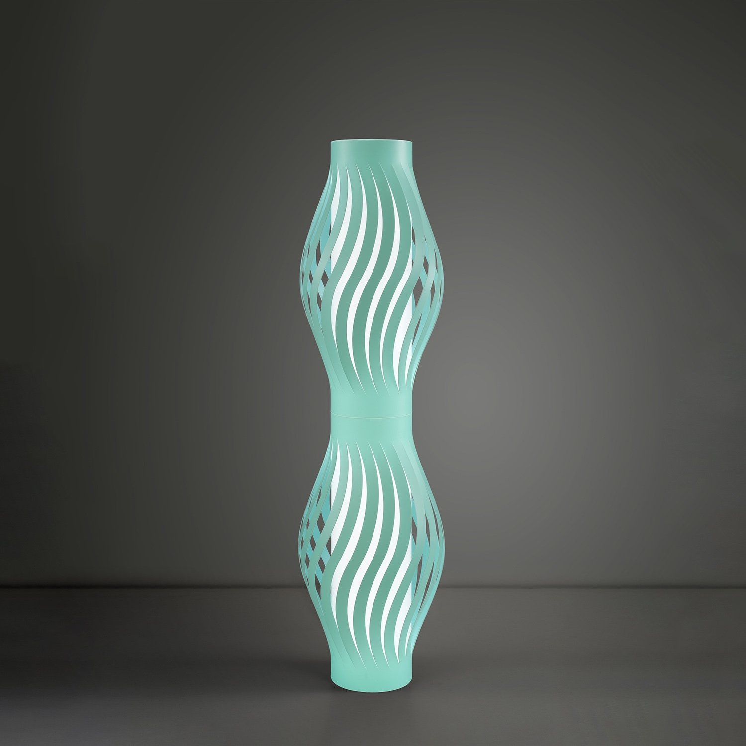 Piantana Moderna Helios Polilux ® Verde Pastello 2 Luci E27 H123Cm D123T/V