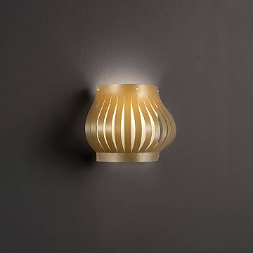 Applique Moderna Helios Polilux ® New Gold 1 Luce E27 H25Cm Applique Moderna Helios Polilux ® New Gold 1 Luce E27 H25Cm