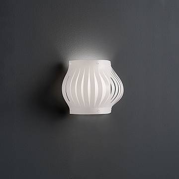 Applique Moderna Helios Polilux ® Bianco 1 Luce E27 H25Cm Applique Moderna Helios Polilux ® Bianco 1 Luce E27 H25Cm