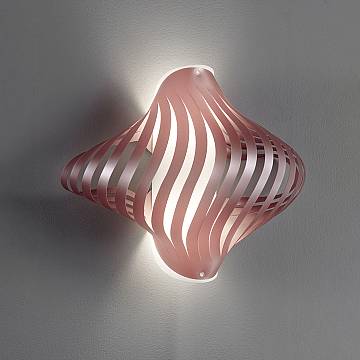 Applique Moderna Helios Polilux ® Pink Metal 1 Luce E27 Applique Moderna Helios Polilux ® Pink Metal 1 Luce E27