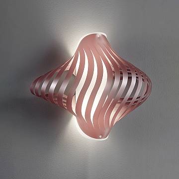 Applique Moderna Helios Polilux ® Pink Metal 2 Luci E27 Applique Moderna Helios Polilux ® Pink Metal 2 Luci E27