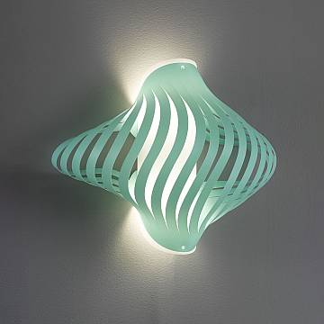Applique Moderna Helios Polilux ® Verde Pastello 2 Luci E27 Applique Moderna Helios Polilux ® Verde Pastello 2 Luci E27