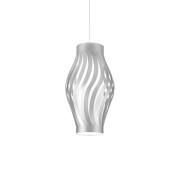 Sospensione Moderna Helios Polilux ® Argento 1 Luce E27 H61Cm Sospensione Moderna Helios Polilux ® Argento 1 Luce E27 H61Cm