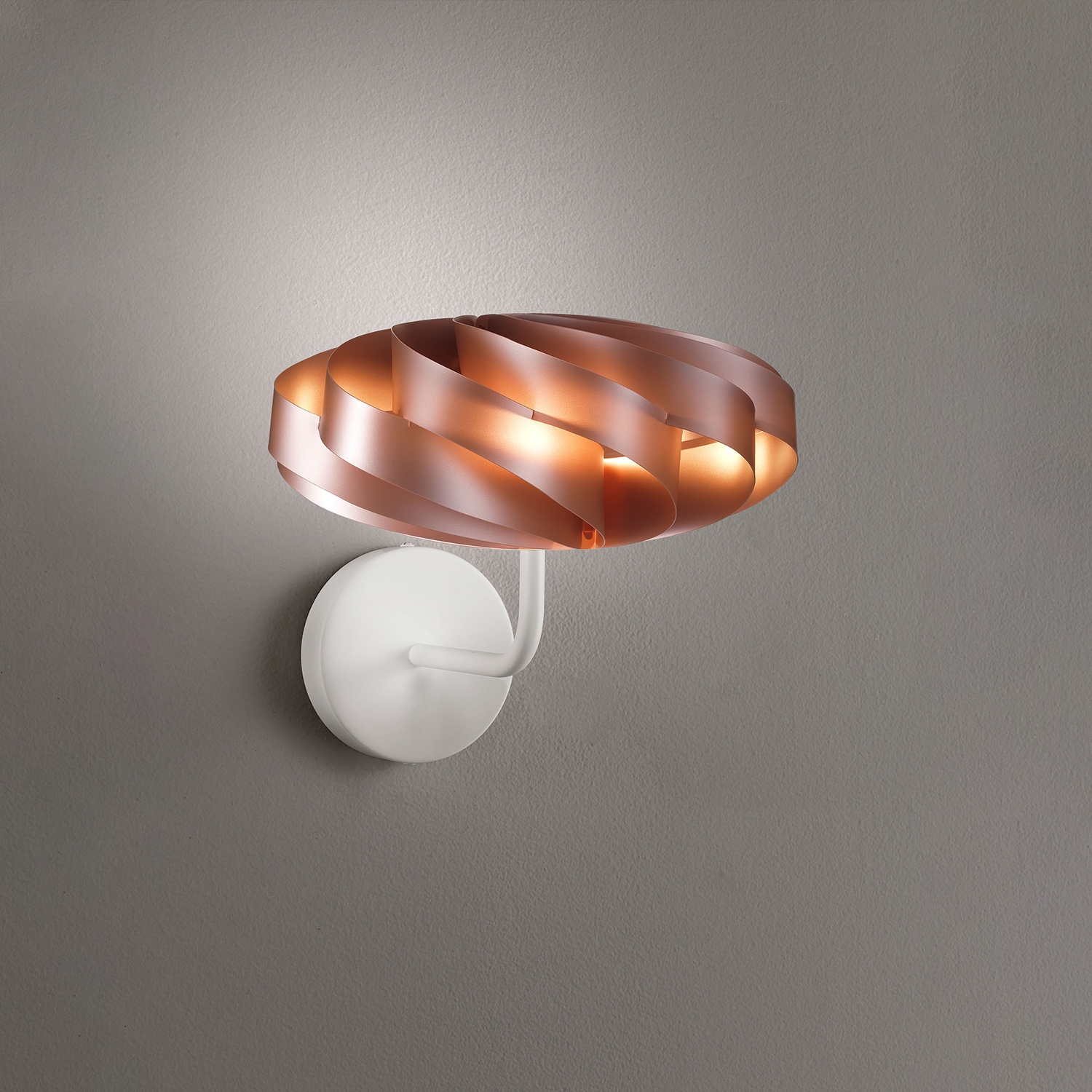 Applique Moderna Flat Polilux ® Rame E Metallo 1 Luce E14 FLAT/A/30/COP