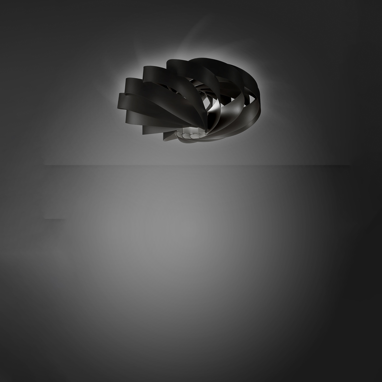 Plafoniera Moderna Flat Polilux ® Nero 1 Luce E14 FLAT/P/30/NE