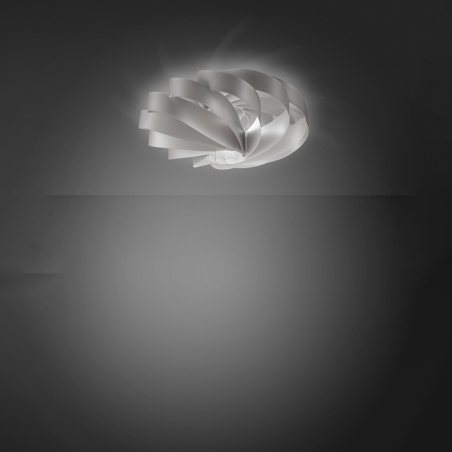 Plafoniera Moderna Flat Polilux ® Argento 1 Luce E14 FLAT/P/30/SVR