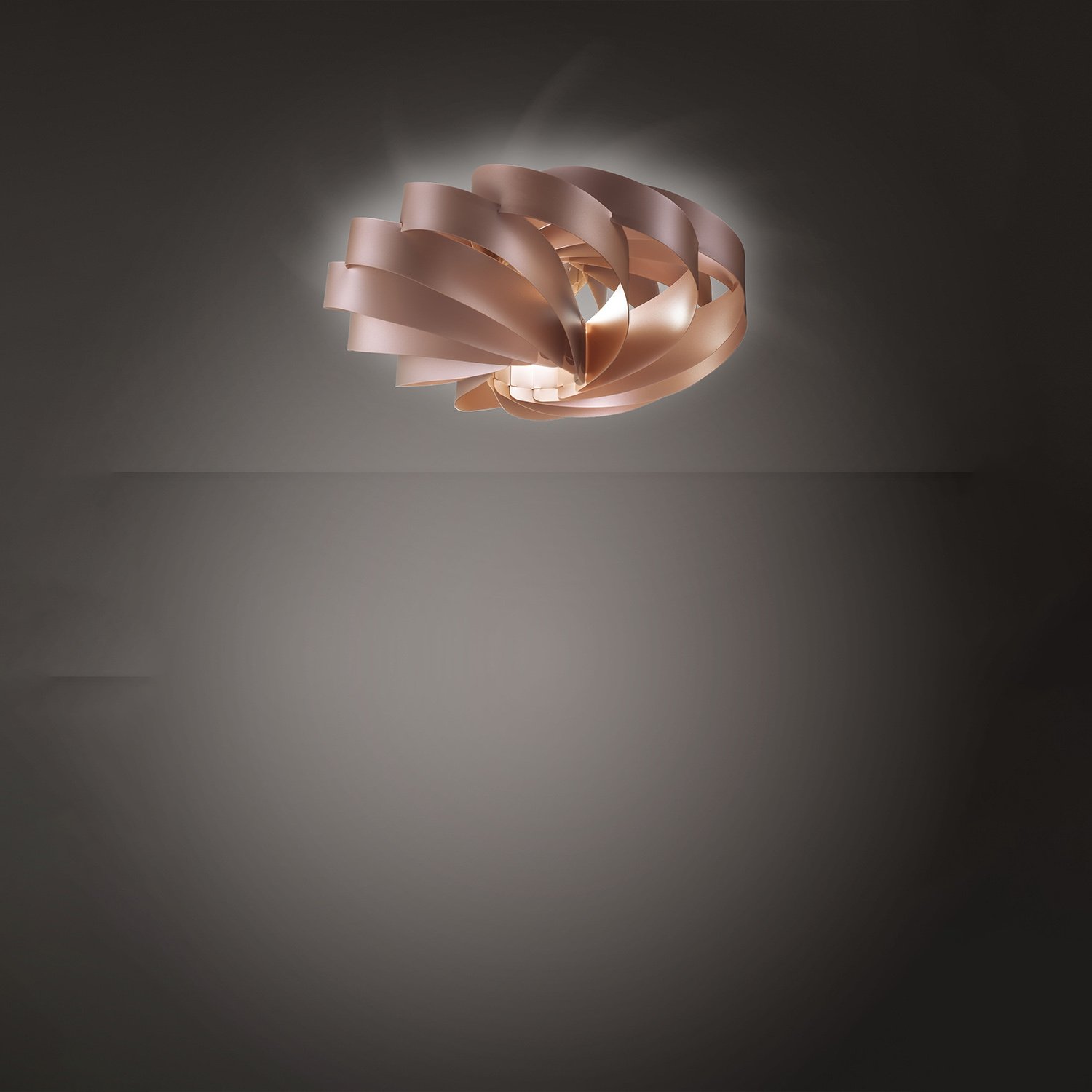 Plafoniera Moderna Flat Polilux ® Rame 1 Luce E27 D50Cm FLAT/P/50/COP
