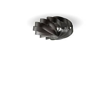 Plafoniera Moderna Flat Polilux ® Nero 1 Luce E27 D50Cm