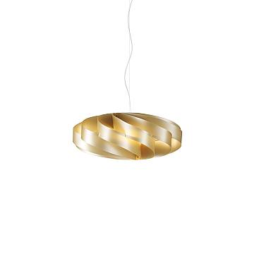 Sospensione Moderna Flat Polilux ® New Gold E Metallo Cromo 1 Luce E14