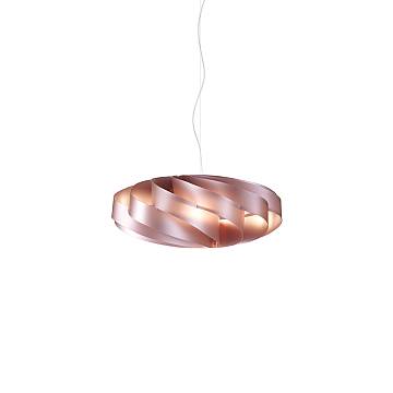 Sospensione Moderna Flat Polilux ® Pink Metal E Metallo Cromo 1 Luce E14