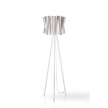 Piantana Moderna 3 Piedi Folio Polilux ® Argento E Metallo 1 Luce E27
