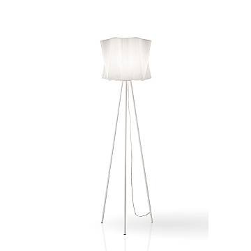 Piantana Moderna 3 Piedi Folio Polilux ® Bianco E Metallo 1 Luce E27