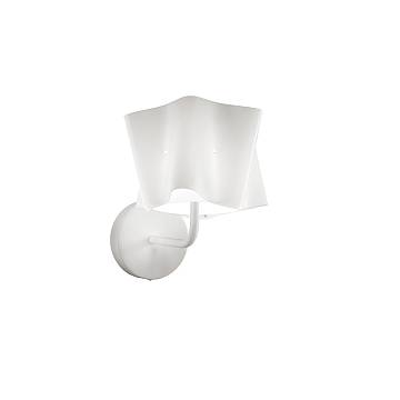 Applique Moderna Folio Polilux ® Bianco E Metallo 1 Luce E27 Applique Moderna Folio Polilux ® Bianco E Metallo 1 Luce E27
