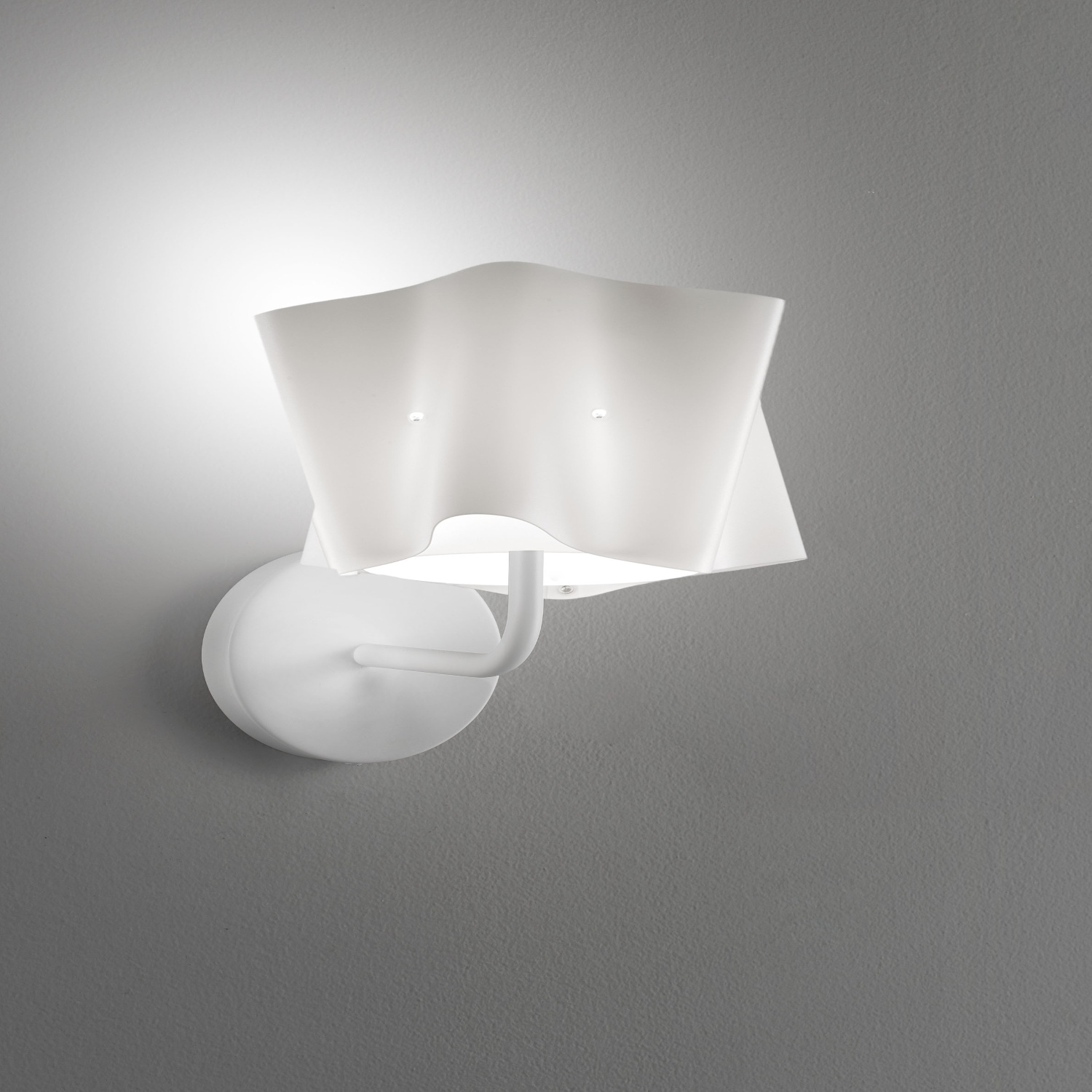 Applique Moderna Folio Polilux ® Bianco E Metallo 1 Luce E27 FOLIO/A/25/W