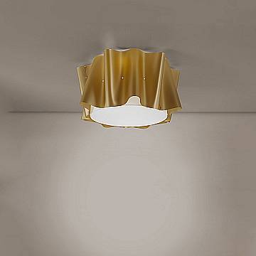 Plafoniera Moderna Folio Polilux ® New Gold 3 Luci E27