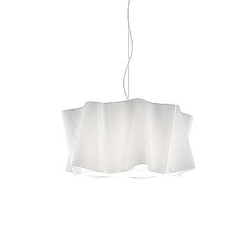 Lampadario Moderno Folio Polilux ® Bianco E Metallo Cromo 5 Luci E27