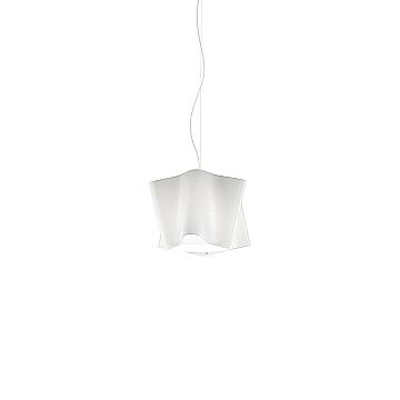 Sospensione Moderna Folio Polilux ® Bianco E Metallo Cromo 1 Luce E27