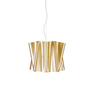 Sospensione Moderna Folio Polilux ® New Gold E Metallo Cromo 1 Luce E27 D40Cm