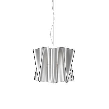 Sospensione Moderna Folio Polilux ® Argento E Metallo Cromo 1 Luce E27 D40Cm