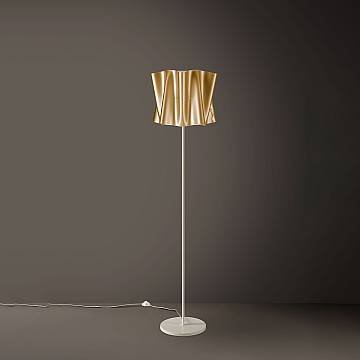 Piantana Moderna Folio Polilux ® New Gold E Metallo 1 Luce E27