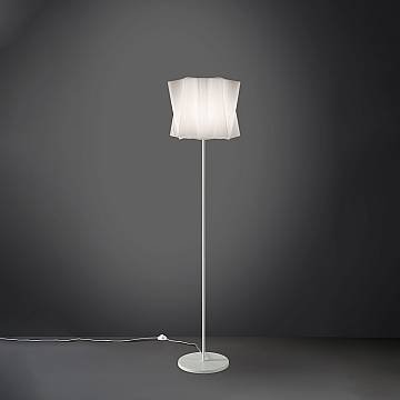 Piantana Moderna Folio Polilux ® Bianco E Metallo 1 Luce E27
