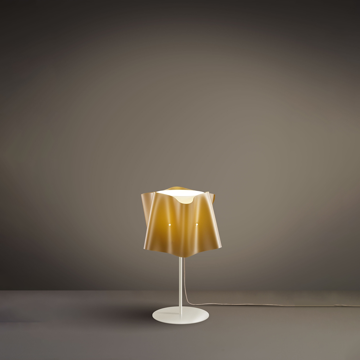 Lampada Da Scrivania Moderna Folio Polilux ® New Gold E Metallo 1 Luce E27 FOLIO/T/37/NGLD