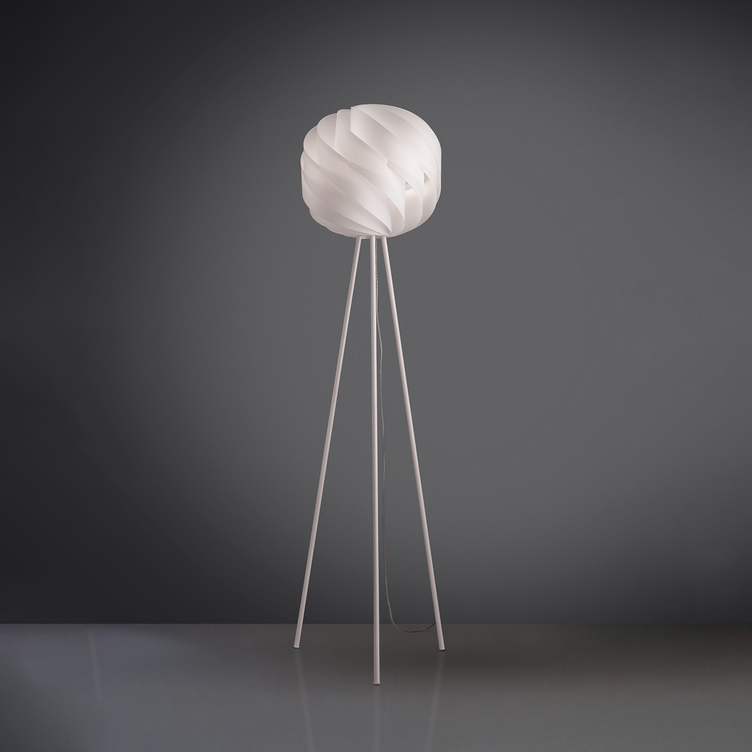 Piantana Moderna 3 Piedi Globe Polilux ® Bianco E Metallo 1 Luce E27 GL/3P/163/W
